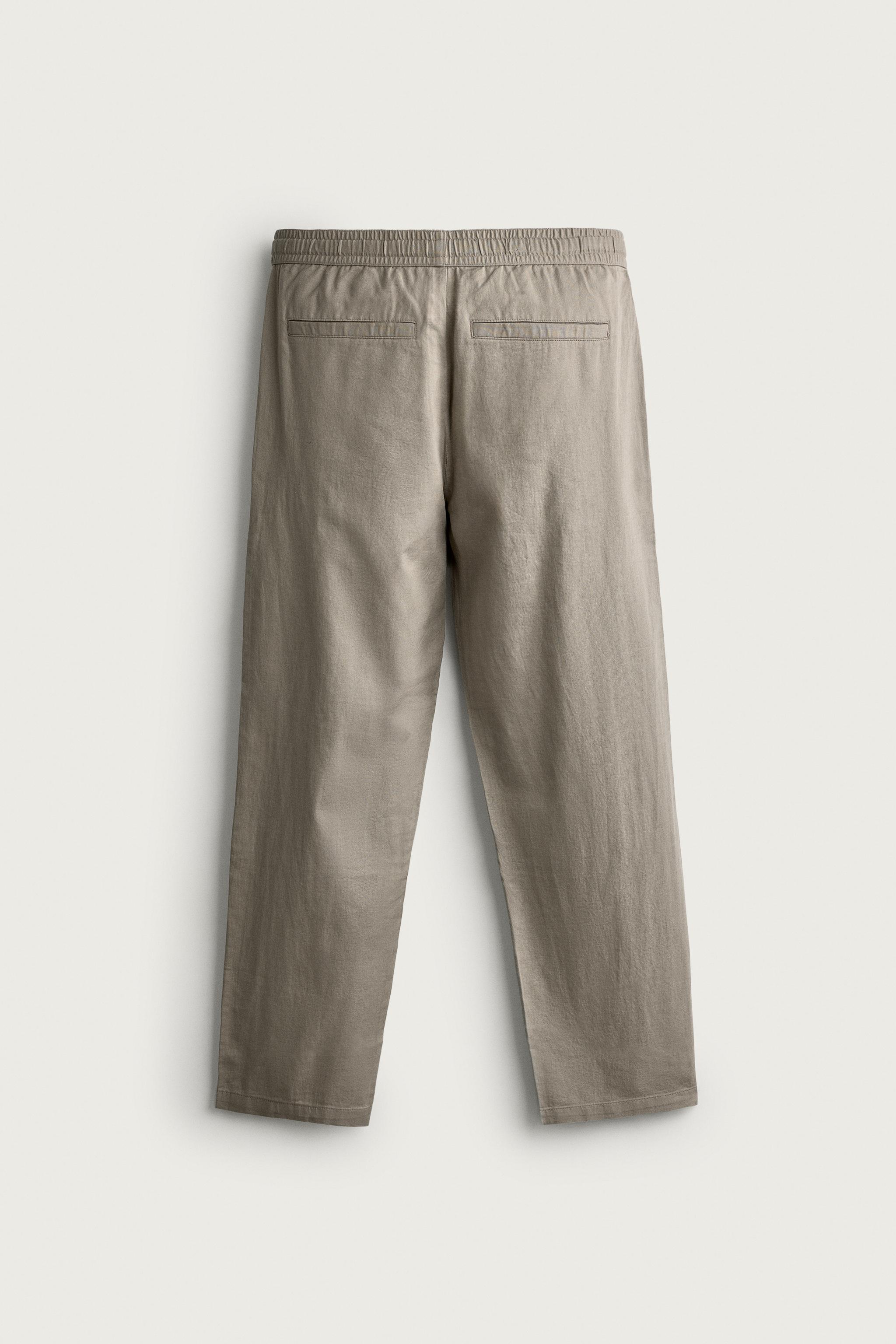 COTTON-LINEN RELAXED FIT PANTS
